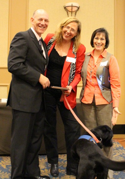 LaRue II & handler Cynthia Moynihan awarded the 2014 Brie Service Dog of the Year Award.
